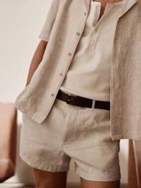 ⭐️ 5 for 20$! ⭐️ Simons 100% Linen Beige Shorts